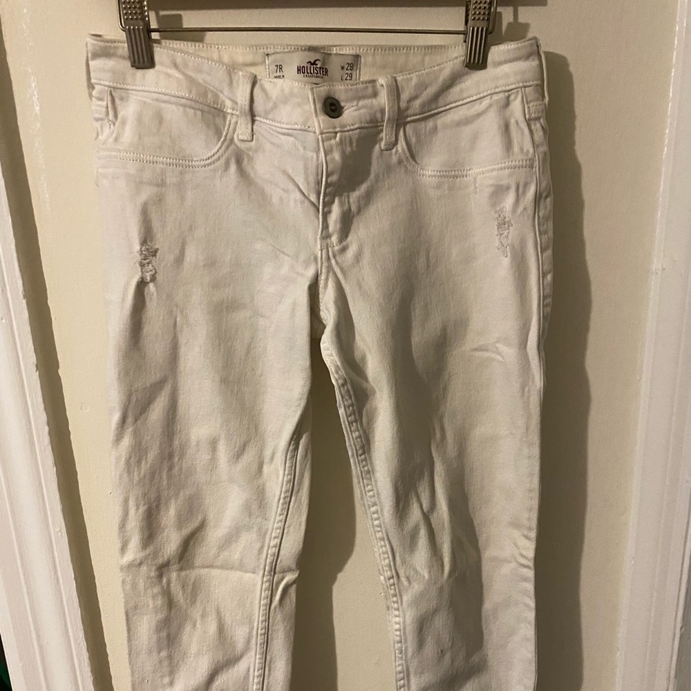 Hollister white jeggings